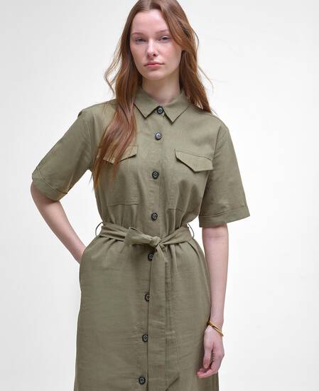 Nicole Midi Dress Dusky Green