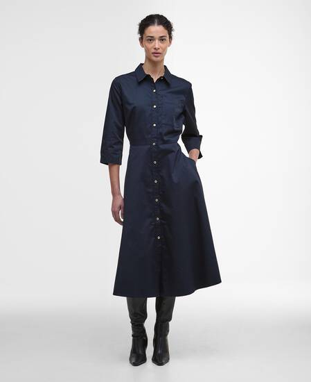 Saffron Midi Dress Dark Navy