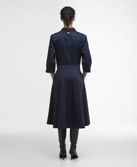 Saffron Midi Dress Dark Navy