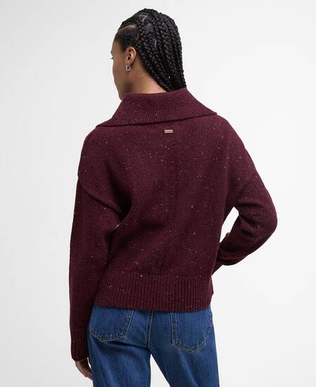 Lavensdale Half-Zip Jumper Black Cherry