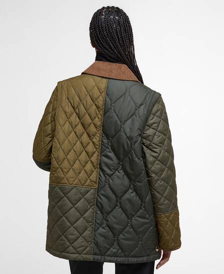 Lorrie Quilted Jacket Fern Leaf/Sage/Light Sage