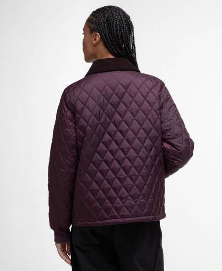 Marla Quilted Jacket Black Cherry/Dark Brown//Muted Tartan