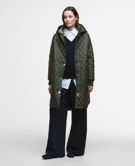 Hilary Quilted Jacket Olive/Ancient Tartan