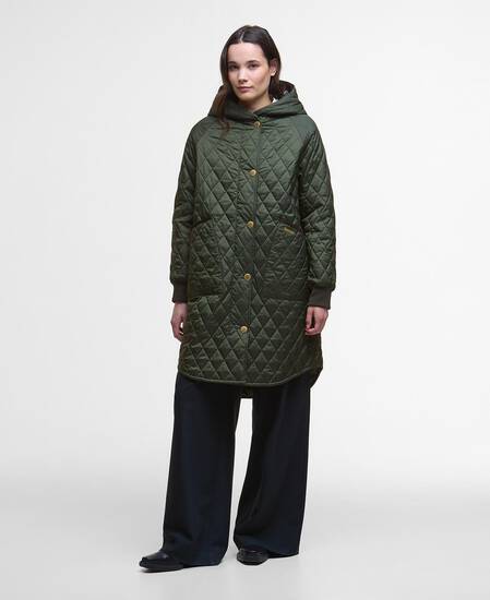 Hilary Quilted Jacket Olive/Ancient Tartan