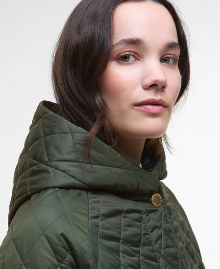 Hilary Quilted Jacket Olive/Ancient Tartan