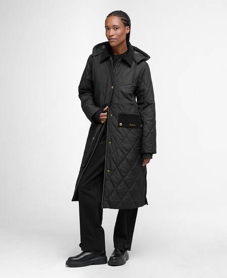 Meredith Quilted Jacket Black/Classic Tartan