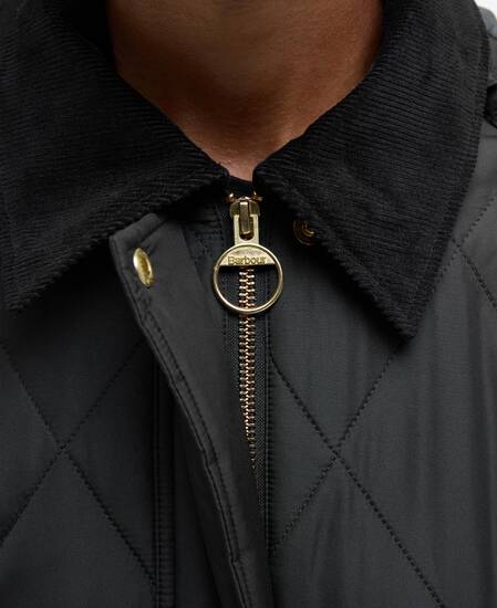 Meredith Quilted Jacket Black/Classic Tartan