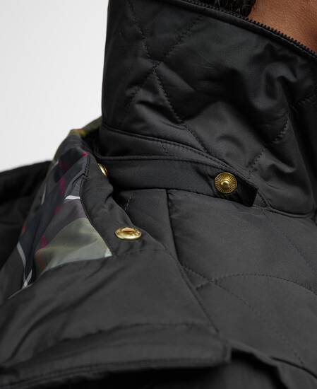 Meredith Quilted Jacket Black/Classic Tartan