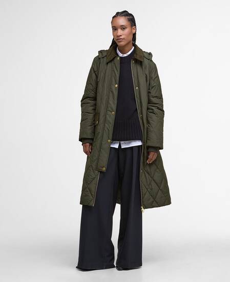 Meredith Quilted Jacket Olive/Ancient Tartan