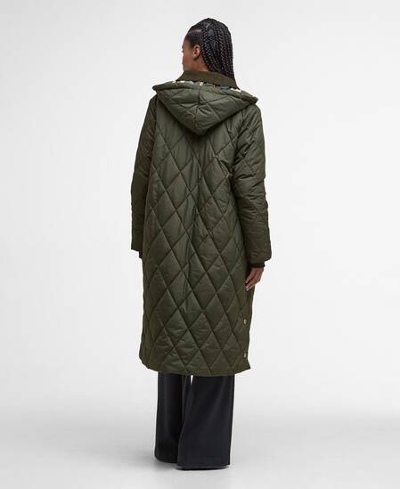 Meredith Quilted Jacket Olive/Ancient Tartan