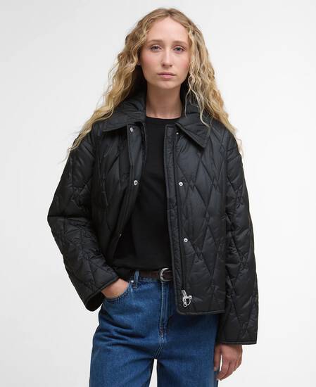 Bernadette Quilted Jacket Black/Onyx Tartan
