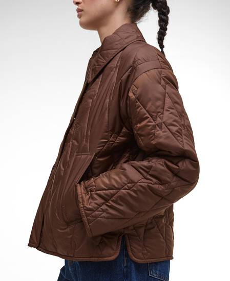 Bernadette Quilted Jacket Vicuna/Hessian Tartan