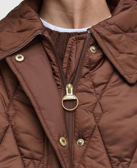 Bernadette Quilted Jacket Vicuna/Hessian Tartan