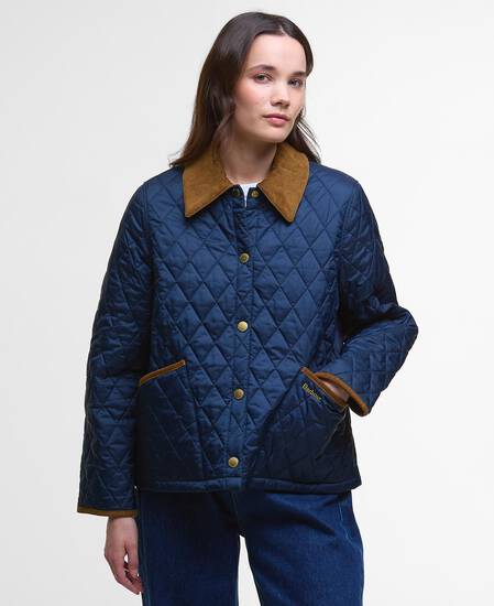 Icons Cropped Liddesdale Quilted Jacket Navy/Classic