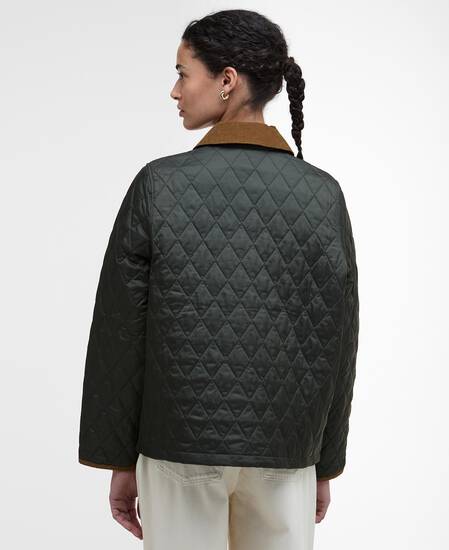 Icons Cropped Liddesdale Quilted Jacket Sage/Ancient
