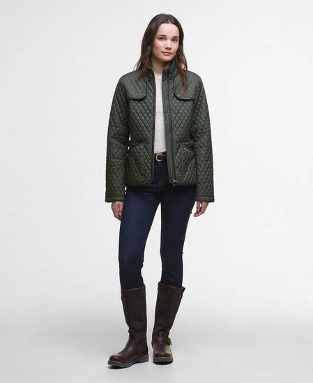 Dahlia Quilted Jacket Olive