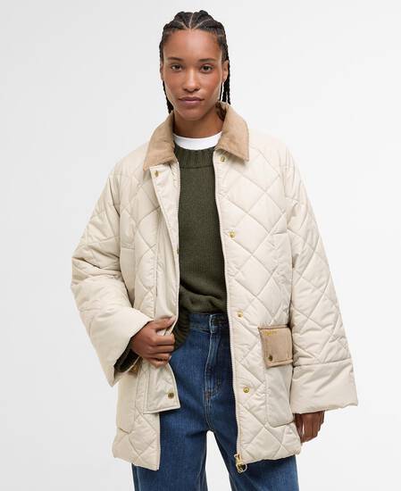 Aldburgh Quilted Jacket Oatmeal/Ancient Tartan