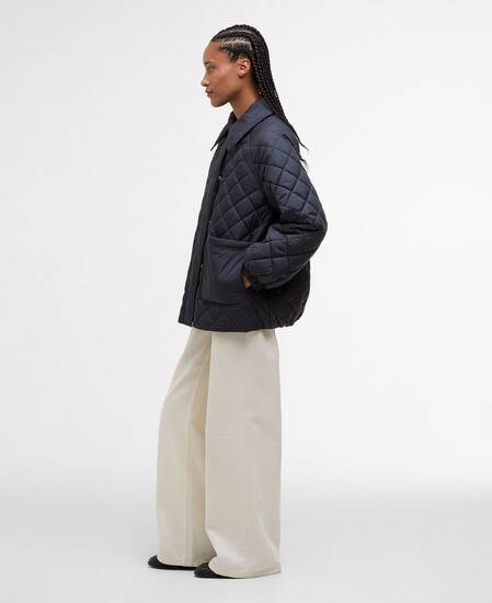 Laoise Quilted Jacket Dark Navy/Ancient Poplar