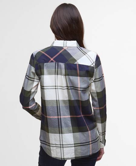Moorland Relaxed Long-Sleeved Shirt Navy/Arabesque Check