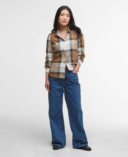 Bredon Regular Long-Sleeved Shirt Light Muted Tartan