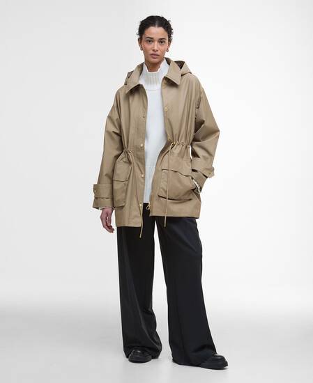 Fallyn Showerproof Jacket Military Brown/Hessian Tartan