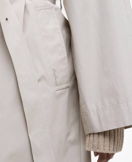 Robyn Showerproof Trench Coat Mist/Hessian Tartan