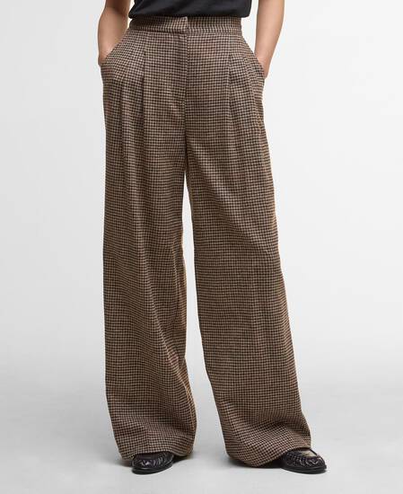 Sophia Wool Tailored Trousers Multi Check