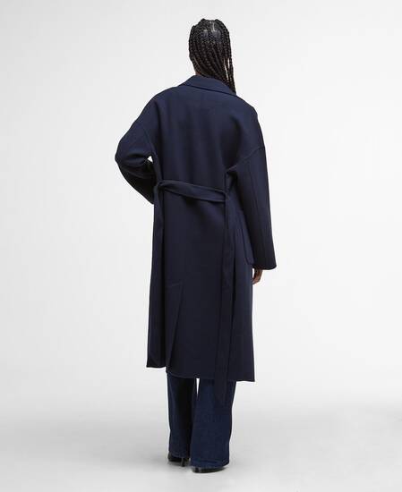 Rachel Wool Wrap Coat Navy
