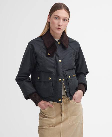 Cropped Beadnell Waxed Jacket 