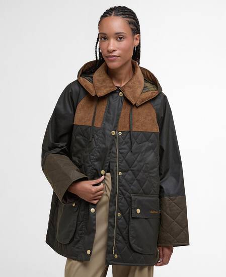 Imelda Waxed Jacket Archive Olive/Olive/Beech