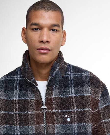 Tartan Sherpa Fleece Midnight Oak Tartan