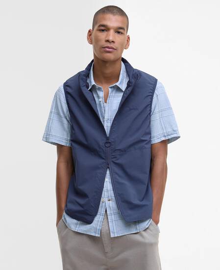 Rye Lightweight Gilet Dark Denim