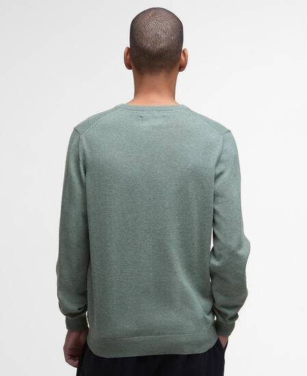 Pima Cotton Crew Neck Jumper Thyme
