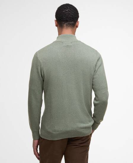 Cotton Half-Zip Jumper Thyme