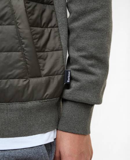 Essential Carn Quilted Jumper Olive