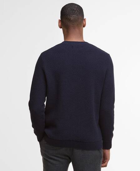 Casey Cable-Knit Crew Neck Jumper Navy