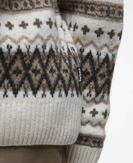 Hase Fair Isle Crew Neck Jumper Whisper White