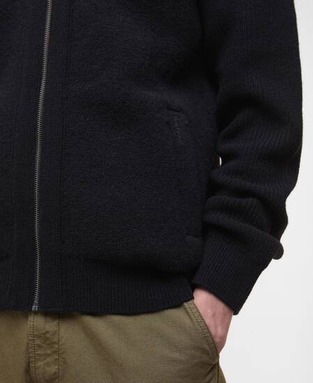 Milburn Zip-Up Jumper Black