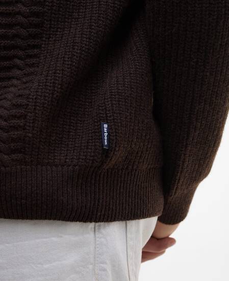 Cleveland Crew Neck Jumper Dark Oak