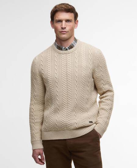 Lowfen Cable-Knit Jumper Stone