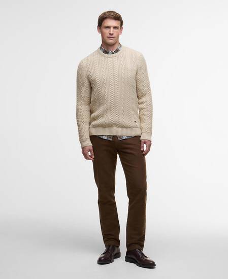 Lowfen Cable-Knit Jumper Stone