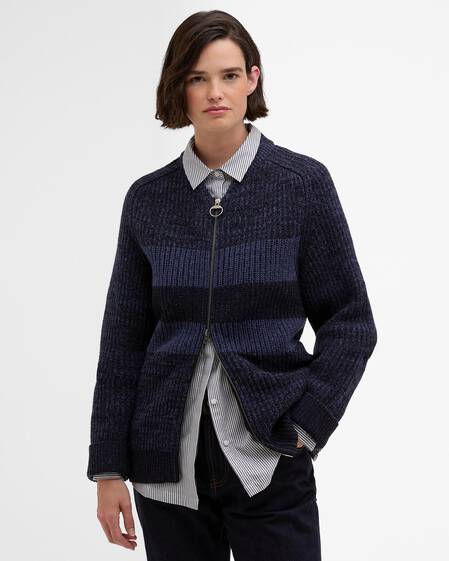 Paul Smith loves Barbour Knitted Bomber Jacket Navy