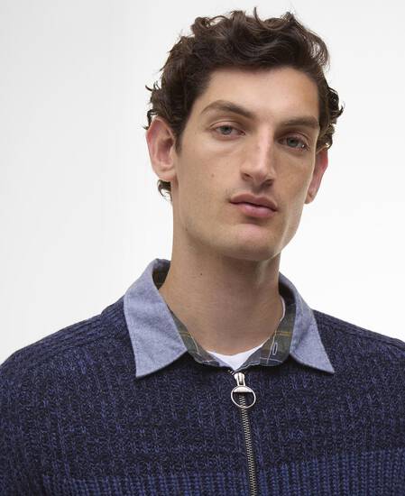 Paul Smith loves Barbour Knitted Bomber Jacket Navy