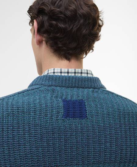 Paul Smith loves Barbour Saddle Crew Neck Jumper Rosette Blue
