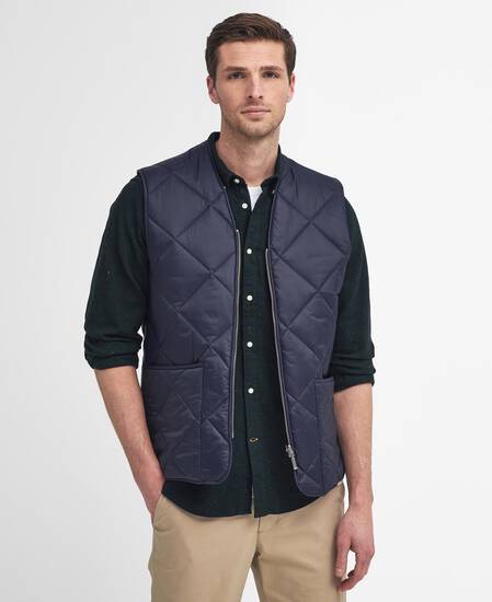 Large Box Quilted Liner Navy