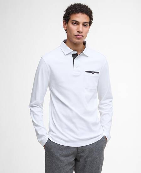 Corpatch Tailored Long-Sleeved Polo Shirt White