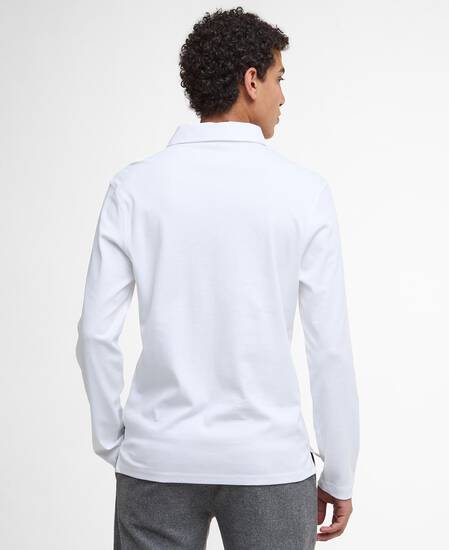 Corpatch Tailored Long-Sleeved Polo Shirt White