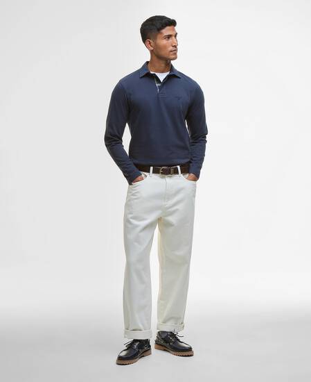 Margrove LS Tailored Polo Shirt Navy