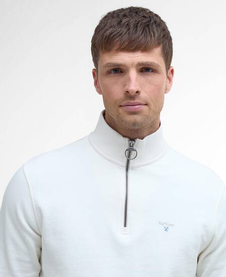 Rosford Half-Zip Sweatshirt Whisper White