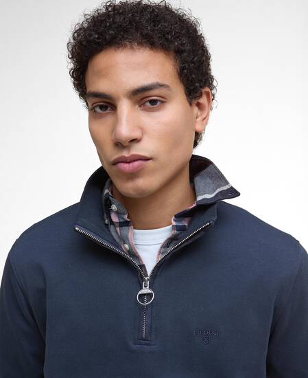 Lambeth Interlock Half-Zip Sweatshirt Navy